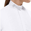 Tech piq w/cot pleat bib s/s  woman white S