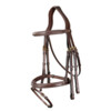 DC.Double Bridle Flash Noseband Brown Cob