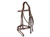 DC.Double Bridle Flash Noseband Brown Cob