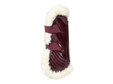 Vegan Sheepskin Tendon Boots bamboo Elastic bordeaux M