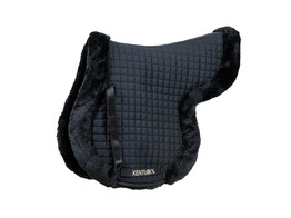 Saddle Pad Hunter vegan sheepskin jumping Black