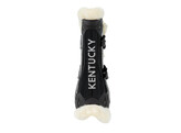 Vegan Sheepskin Tendon Boots bamboo Elastic black XS
