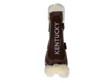 Vegan Sheepskin Tendon Boots bamboo Elastic brown XS