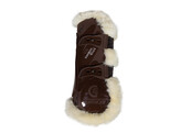 Vegan Sheepskin Tendon Boots bamboo Elastic brown XS