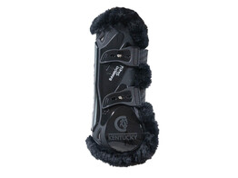 Vegan Sheepskin Tendon Boots bamboo Elastic black /black M