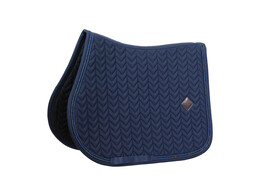 Saddle Pad with metal chain show jumping navy