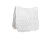 Saddle Pad plaited 3d logo dressage white