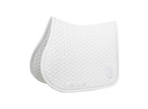 Saddle Pad plaited 3D logo show jumping white