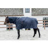 Horse rain coat Hurricane with stirrup holes navy L