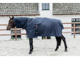 Horse rain coat Hurricane with stirrup holes navy L