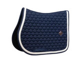 Saddle Pad with plaited cord show jumping navy