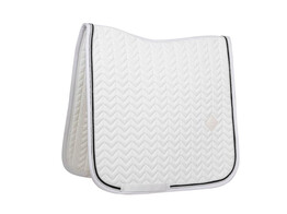 Saddle Pad with metal chain dressage white