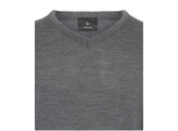 MAN extra fine merino V-Neck grey L