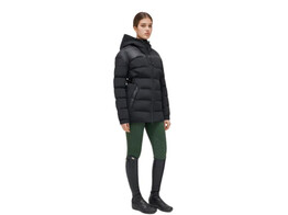 CT Long Hooded Nylon Puffer Jacket with Belt Women