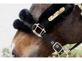 Nylon Sheepskin halter Soft Black Pony