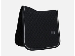 Saddle Pad onion quilt rubber logo dressage black