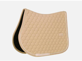 Saddle Pad onion quilt rubber logo jumping beige