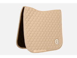 Saddle Pad onion quilt rubber logo dressage beige