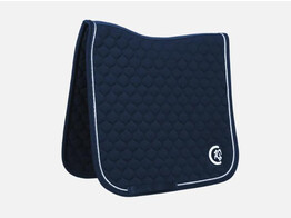 Saddle Pad onion quilt rubber logo dressage navy