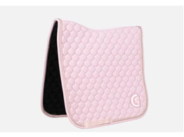 Saddle Pad onion quilt rubber logo dressage light rose