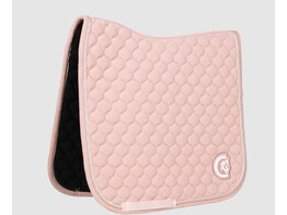 Saddle Pad onion quilt rubber logo dressage old rose