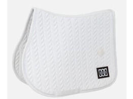 Saddle Pad fishbone competiton with 2 numbers jumping white