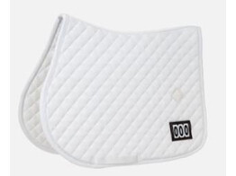 Saddle Pad diamond competiton with 2 numbers jumping white