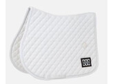 Saddle Pad diamond competiton with 2 numbers jumping white