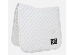 Saddle Pad diamond competiton with 2 numbers dressage white