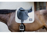 Saddle Pad fishbone competiton with 2 numbers dressage white