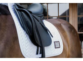 Saddle Pad fishbone competiton with 2 numbers dressage white