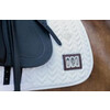 Saddle Pad fishbone competiton with 2 numbers dressage white