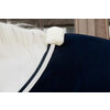 Fleece rug plaited rope navy 145-6.6