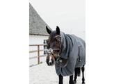 Horse rain coat Hurricane with stirrup holes grey L