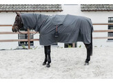 Horse rain coat Hurricane with stirrup holes grey L