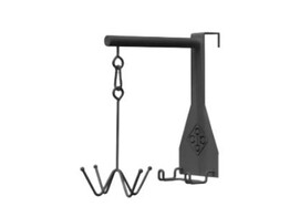 Bridle Hook 4 prong with hook attachment black