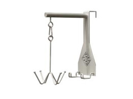 Bridle Hook 4 prong with hook attachment silver