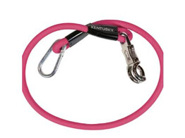 Horse box lead   Cross ties silicone pink 90cm