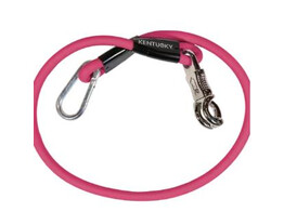 Horse box lead   Cross ties silicone pink 70cm