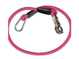 Horse box lead   Cross ties silicone pink 55cm