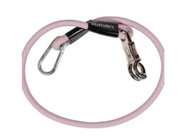 Horse box lead   Cross ties silicone old rose 90cm