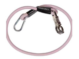 Horse box lead   Cross ties silicone old rose 55cm