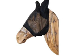 Fly mask with ears soundless black cob