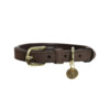 Dog collar Velvet leather Size XS-37cm