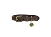 Dog collar Velvet leather Size M-50cm