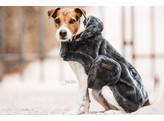 Dog coat fake fur grey SM 42cm