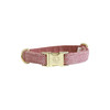 Dog Collar wool light pink  M 36-52cm