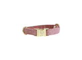 Dog Collar wool light pink  M 36-52cm