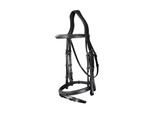 Flash Noseband Double Bridle Black Full US Collection