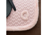 Saddle Pad Fake Fur Plaited Quilt Old Rose Dressage